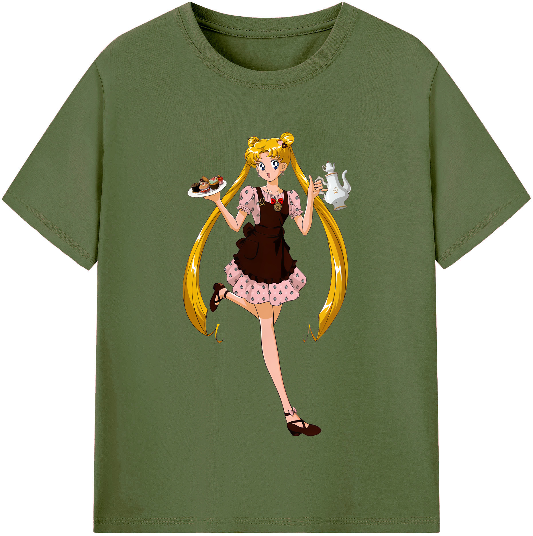 （画像用） 美少女戦士セーラームーン 愛野 美奈子 あいの みなこ Sailor Moon Aino Minako 綿100％半袖Tシャツ（フロントプリント）
